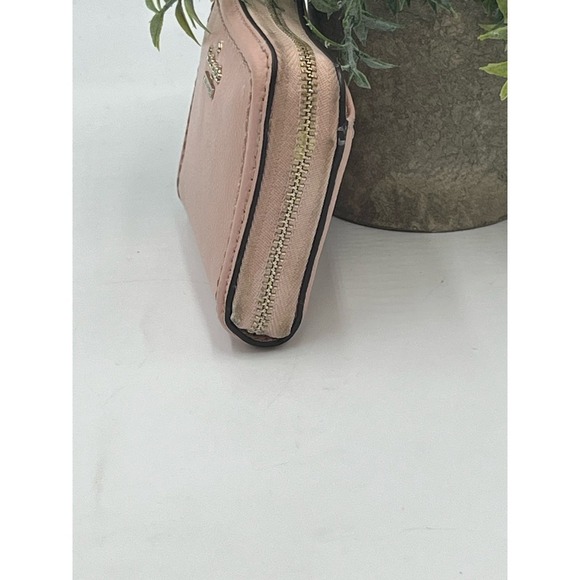 Kate Spade Pink Zip Bifold Rose Smoke Color Pebble Leather Wallet - Picture 7 of 12